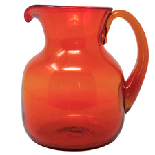 Vintage Blenko Amberina Orange Pitcher Right | The Hour Shop