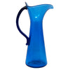 Vintage Blenko Blue Triangle Top Pitcher Left | The Hour Shop