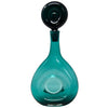 Vintage Blenko Pinched Teal Doughnut Decanter | The Hour Shop