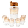 Vintage Frosted Gold Band Art Deco Cocktail Shaker Set | The Hour Shop