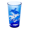 Vintage Hazel Atlas Cobalt Fox Hunt Scene Cocktail Shaker Set Tumbler | The Hour Shop