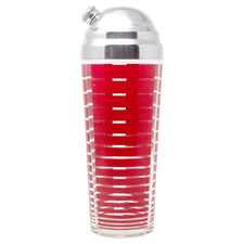 Vintage Red Bars Art Deco Cocktail Shaker | The Hour Shop