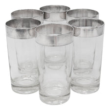 Vintage Dorothy Thorpe Sterling Band Collins Glasses | The Hour Shop