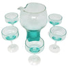 Vintage Sasaki Harmony Aqua Cocktail Pitcher Set Top | The Hour Shop