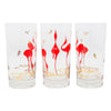 Vintage Red Stylized Birds Collins Glasses Design | The Hour Shop