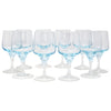 Vintage Sasaki Azure Blue Sherry Glasses Front | The Hour Shop