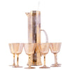 Vintage Gold Shimmer Empire Cocktail Pitcher Set Front | The Hour Shop