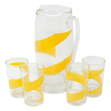 Vintage Yellow Ribbon Cocktail Pitcher Set | The Hour Shop