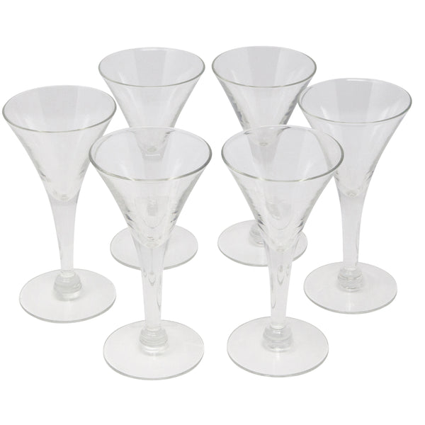 Clear Glass Cordials Liqueurs Aperitif Glasses Small Martini Shape