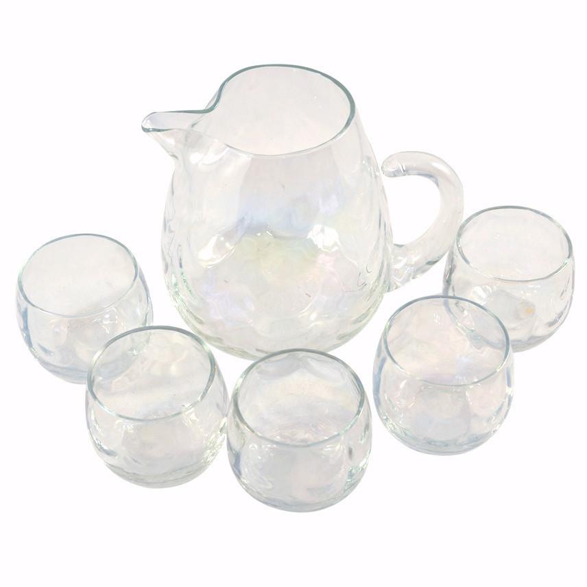 Vintage Iridescent Cocktail Pitcher & Glasses Set | The Hour