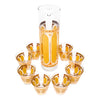 Vintage Fred Press Mustard & Gold Oval Cocktail Pitcher Set Top | The Hour Shop