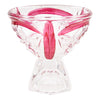 Vintage Czech Etched Deep Pink Crystal Decanter Set Glass | The Hour Shop