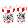 Vintage Red, White & Black Carousel Cocktail Shaker Set Pattern | The Hour Shop