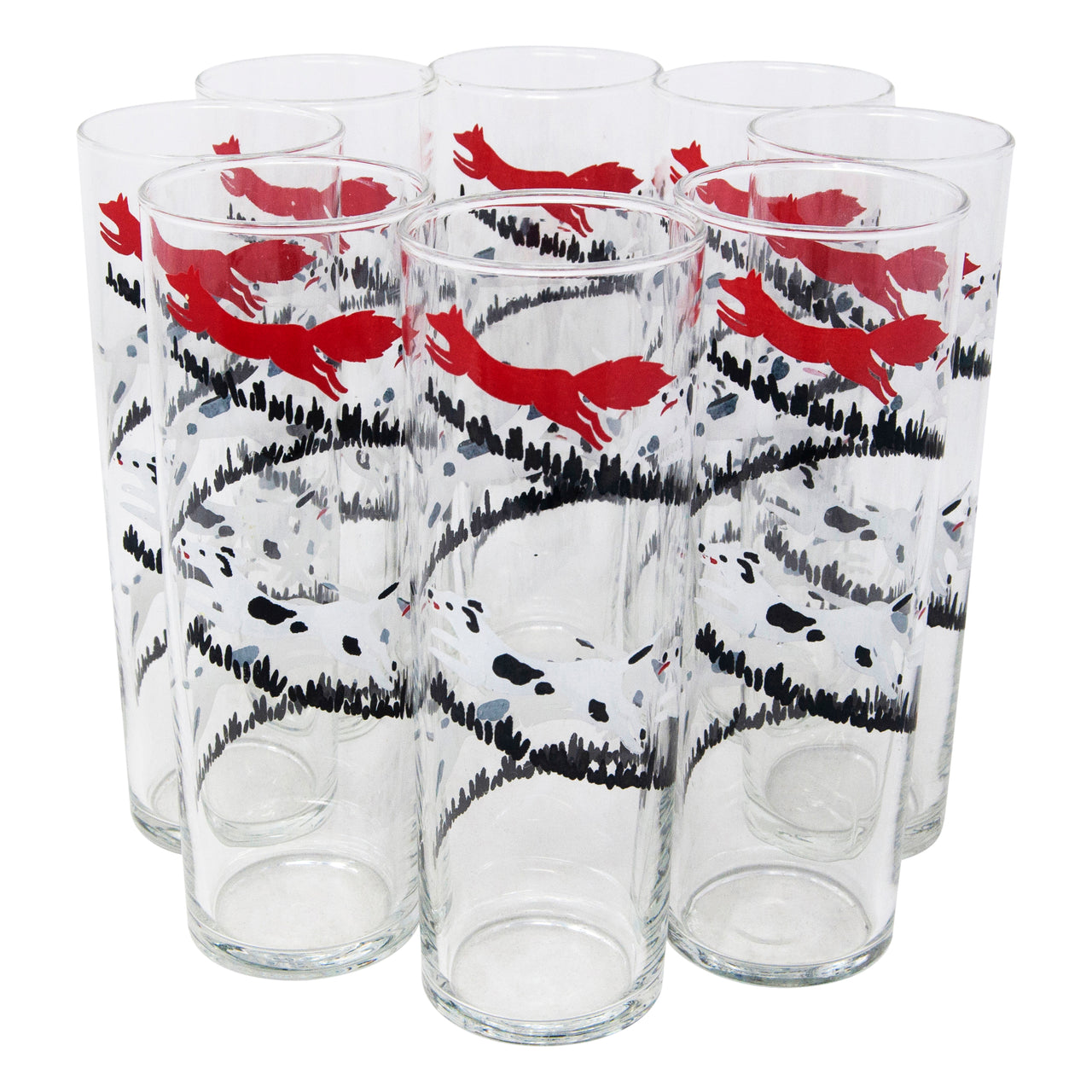 Vintage Libbey Fox Hunt Zombie Glasses | The Hour Shop