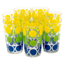 Yellow Green & Blue Dots Tumblers