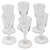 Vintage CG Quartex Etched Rose Crystal Liqueur Glasses Top | The Hour Shop