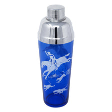 Vintage Hazel Atlas Cobalt Blue Fox Hunt Cocktail Shaker | The Hour Shop
