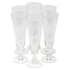 Vintage Sasaki Etched Bamboo Pilsner Glasses | The Hour Shop