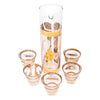 Vintage Fred Press Gold and White Trojan Horse Cocktail Pitcher Set Top | The Hour Shop