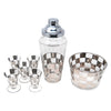 Vintage Mercury Checkerboard Cocktail Shaker Set Top | The Hour Shop