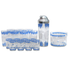 Vintage Hazel Atlas Polar Bear Cocktail Shaker Set, The Hour Shop