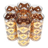 Vintage Culver Gold Geometric Collins Glasses Top | The Hour Shop