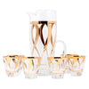 Vintage Gold Ribbons Cocktail Pitcher Set Front | The Hour Shop