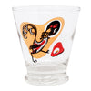 Vintage Gold, Black & Red Stylized Rooster Cocktail Pitcher Set Cocktail Glass | The Hour Shop