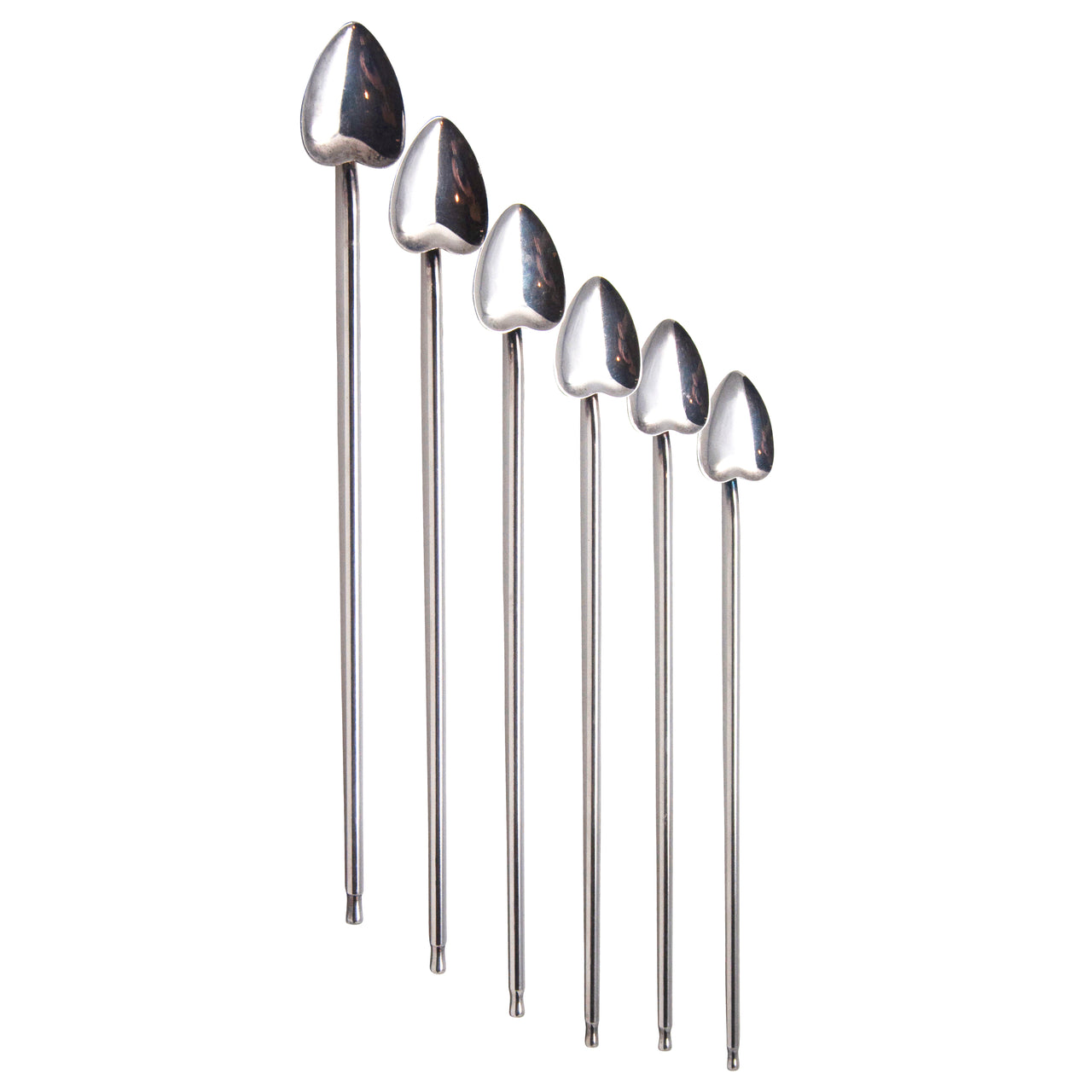 Vintage Italian Silver Plate Heart Shaped Sipper Straws | The Hour Shop