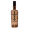 Vintage Smoke Brown Gold Plaid Decanter Set Decanter | The Hour Shop