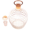 Vintage Czech Gold & White Grid Decanter Set Decanter Top | The Hour Shop