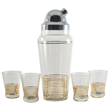 Gold Ring Cocktail Shaker Set, The Hour Shop Vintage Barware