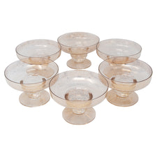 Dorothy Thorpe Gold Fleck Shrimp Cocktail Glasses