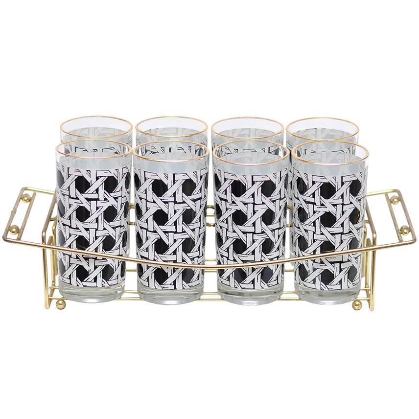 Georges Briard Collins Glass Caddy Set, The Hour Shop Vintage