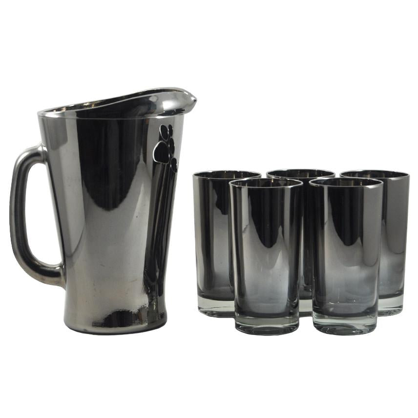 Vintage Mercury Coated Cocktail Pitcher Set, The Hour Shop