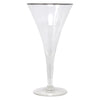 Vintage Platinum Rim Trumpet Goblets Single Glass | The Hour Shop