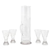 Vintage Etched Daffodil Cocktail Pitcher Set Front | The Hour Shop