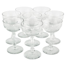 Vintage Etched Rose Clear Crystal Cocktail Glasses | The Hour 