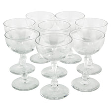 Vintage Etched Rose Clear Crystal Cocktail Glasses | The Hour