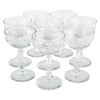 Vintage Etched Rose Clear Crystal Cocktail Glasses | The Hour