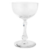 Vintage Etched Rose Clear Crystal Cocktail Glass | The Hour