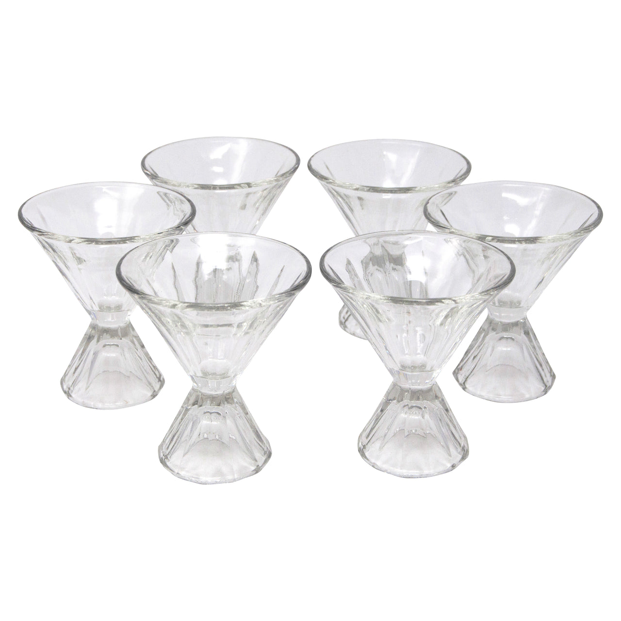 Vintage Paneled Art Deco Cone Stem Cocktail Glasses | The Hour Shop