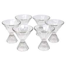 Vintage Paneled Art Deco Cone Stem Cocktail Glasses | The Hour Shop