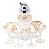 Gold Rings Art Deco Cocktail Shaker Set