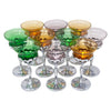 Morgantown Multicolored Glass Insert Chrome Cocktail Stems top | The Hour Shop