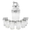 Vintage Frosted Silver Band Cocktail Shaker Set | The Hour Shop