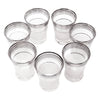 Vintage Frosted Silver Band Cocktail Shaker Set Glasses Top | The Hour Shop
