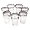 Vintage Frosted Silver Band Cocktail Shaker Set Glasses | The Hour Shop