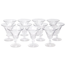 Clear Twisted Stem Cocktail Glasses