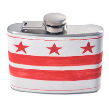 Red & White D.C. Flag Flask, Fast Snail Barware | The Hour